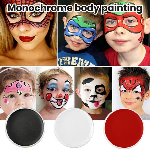 Face Painting Kit Body Makeup Water Paint Oil with Brush for Christmas  Halloween Fancy Carnival Vibrant Party Red/White/Black - AliExpress